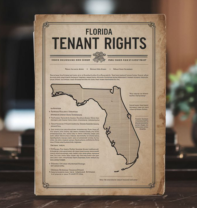 Florida Tenant Rights brochure with a map of Florida.